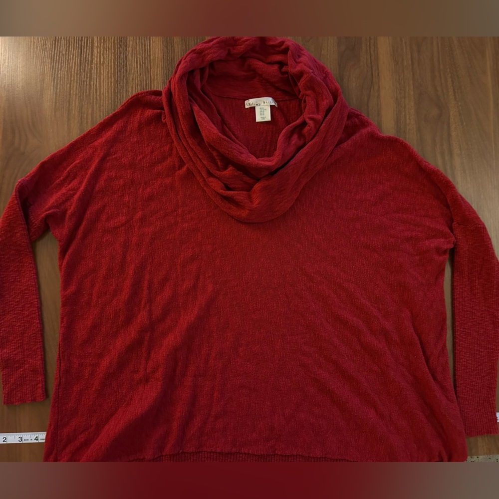 Kaisely Deep Red Cowl Neck Knit Top
XL